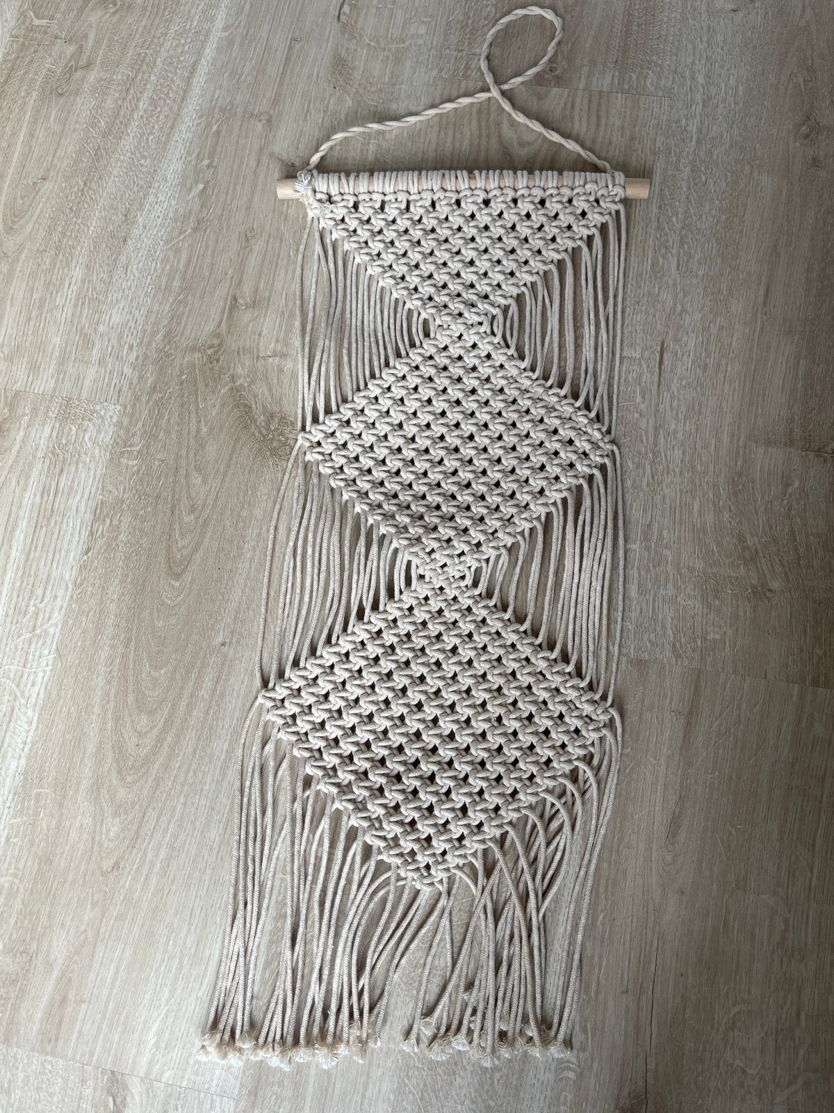 Handgemaakte Macramé Wandhanger - Boho Stijl, Textiel, Zo goed als nieuw, Handgemaakt, Ophalen