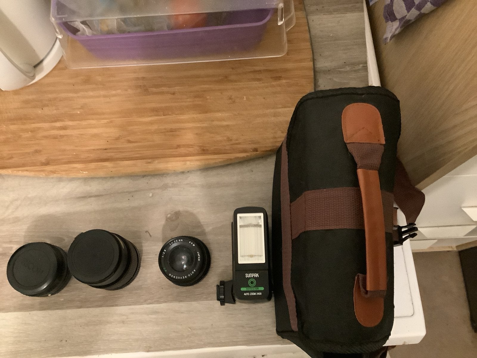 Vintage camera accessoires: lenzen, flitser en tas, Ophalen, Overige merken, Gebruikt, Overige vattingen