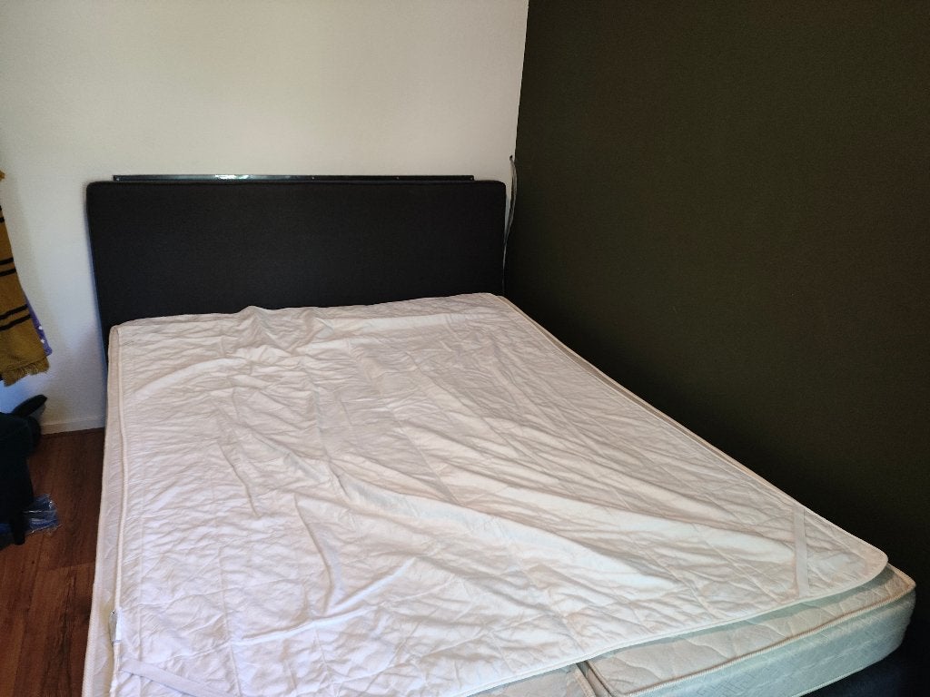 Boxspring 160x200 hoofdbord inbegrepen., Ophalen, Gebruikt, Tweepersoons, 200 cm