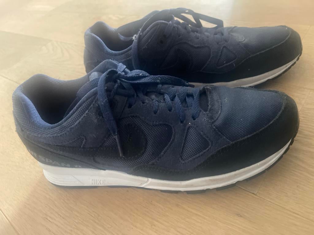 Nike Air Span II sneakers - Donkerblauw maat 42, Verzenden, Gedragen, Blauw, Sneakers of Gympen