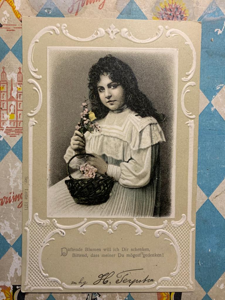 1903 Jongedame met lang haar (SL), Verzamelen, Ophalen of Verzenden, Voor 1920, Gelopen, Overige thema's