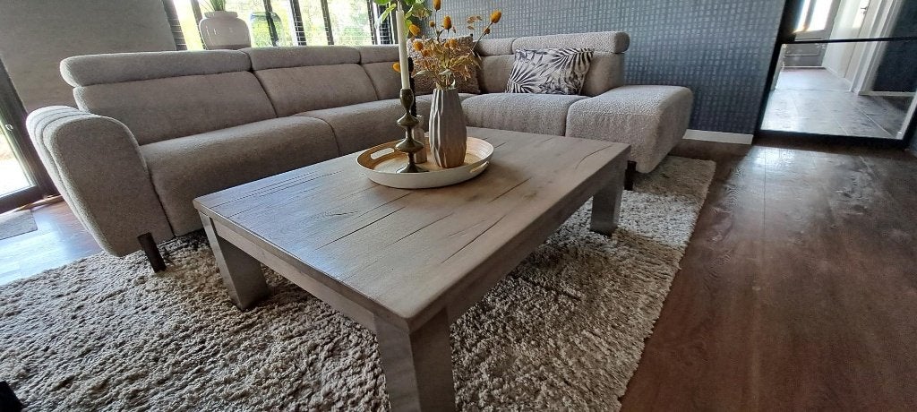 Mooie eiken salontafel, Huis en Inrichting, Tafels | Salontafels, Ophalen, Gebruikt, 100 tot 150 cm, Eikenhout