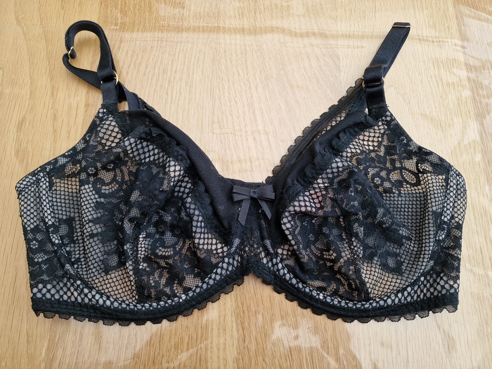 ZGAN Hunkemöller beugel BH mt 80F zwart met kant, Ophalen, Zwart, BH