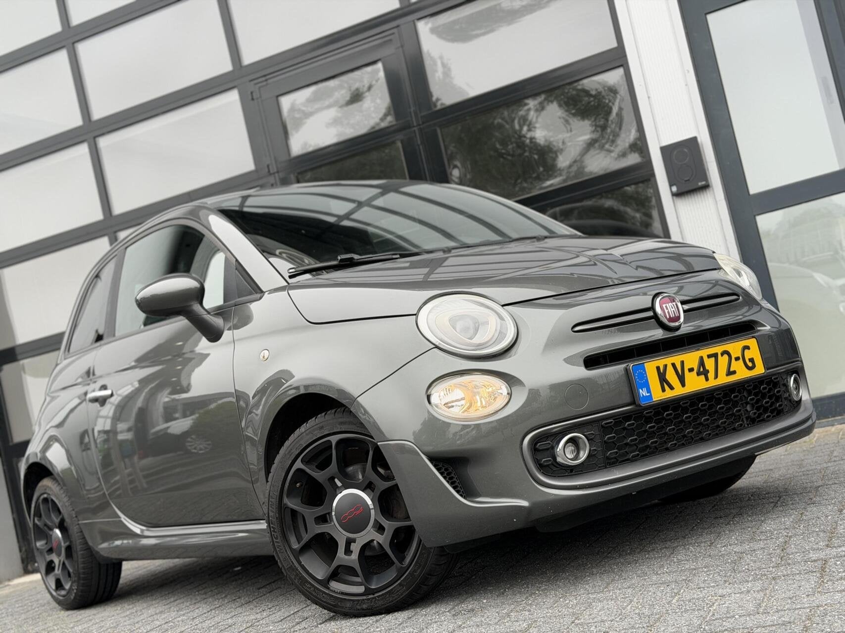 Fiat 500 1.2 500S 69PK SPORT / PDC / Airco / Leder / RIEM VV, Gebruikt, 4 cilinders, 840 kg, Leder en Stof