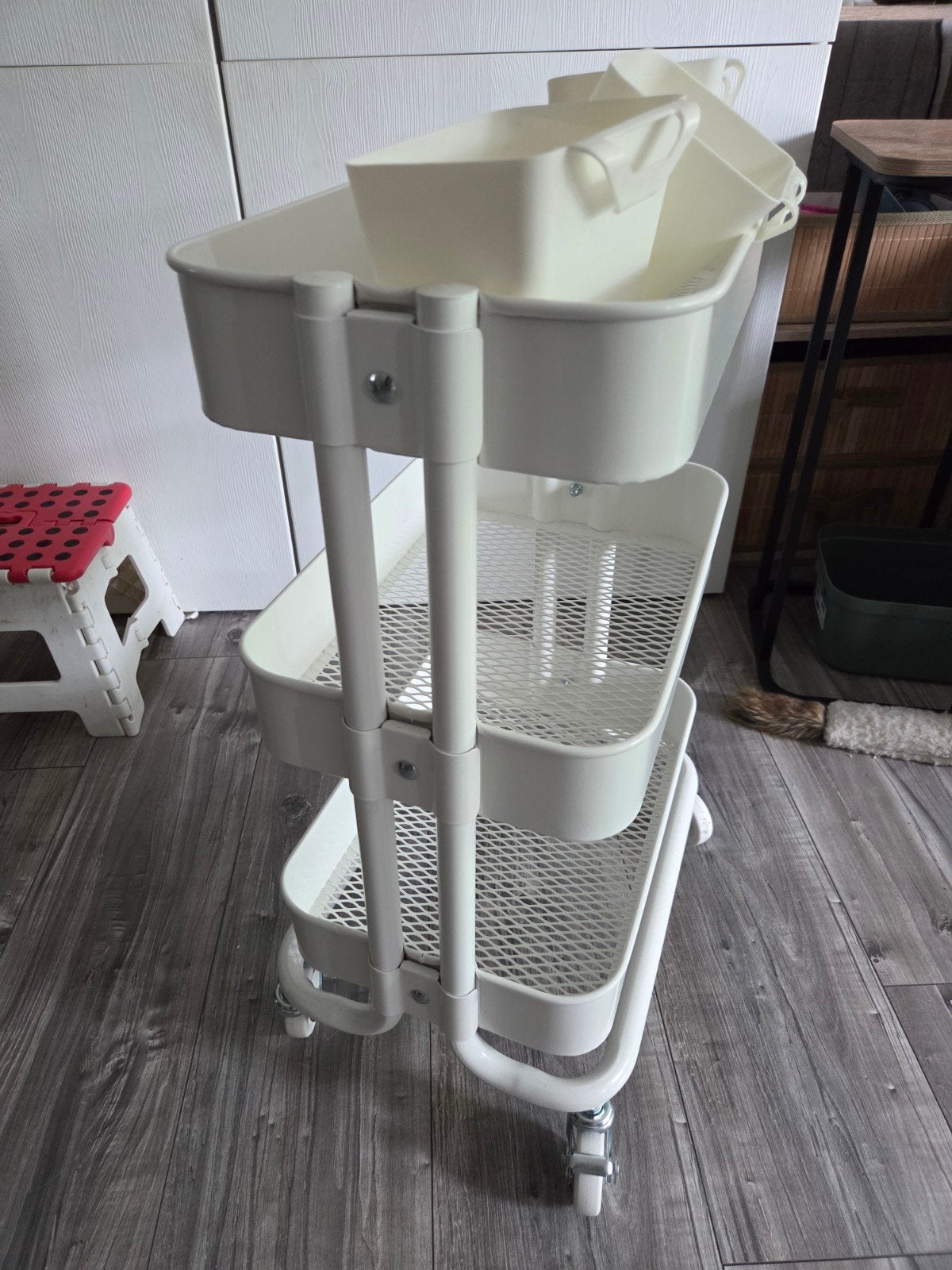 IKEA RÅSKOG roltafel / trolley wit met bakjes, Huis en Inrichting, Ophalen of Verzenden