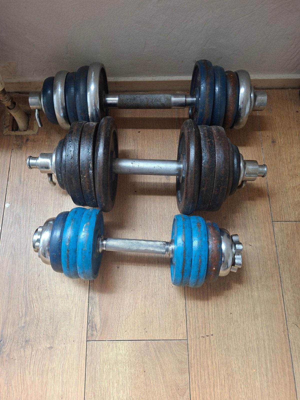 Verstelbare Halters - Ideaal voor Krachttraining, Ophalen of Verzenden, Gebruikt, Rug, Halterschijven