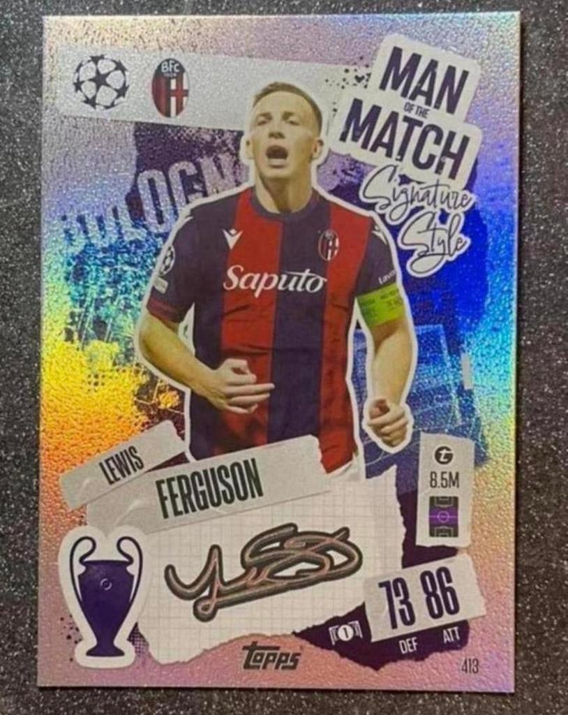 Topps MA 24/25   MotM SIGNATURE STYLE   FERGUSON   BOLOGNA, Verzenden, Zo goed als nieuw, Plaatje