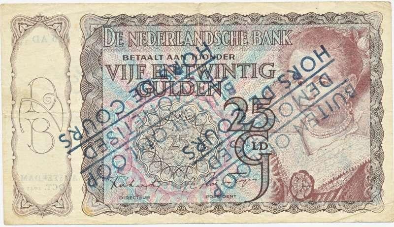 Nederland 25 Gulden 1943 I Prinsesje Buiten omloop gesteld