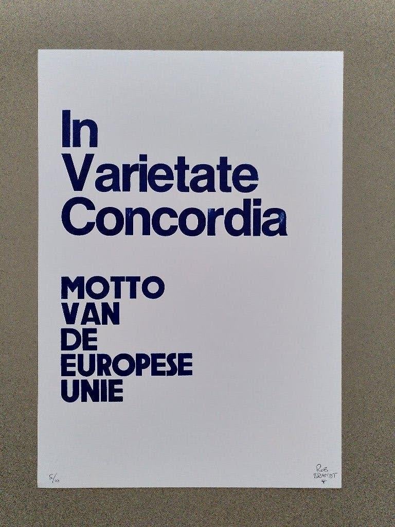 Handgedrukt met houten biljetletters, Rechthoekig Staand, Nieuw, Ophalen of Verzenden, A1 t/m A3
