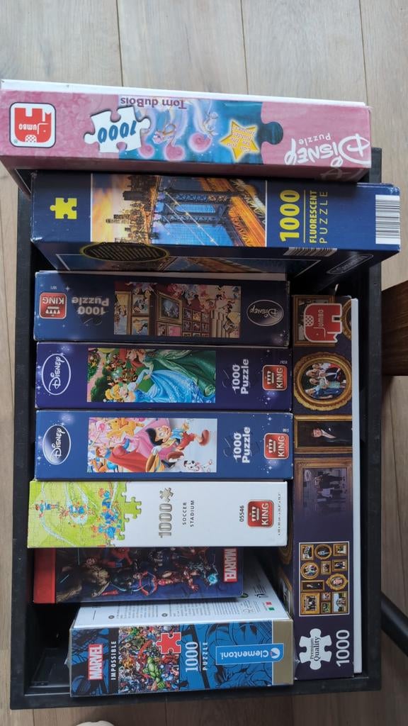 Allerlei puzzels 1000 stuks Disney Marvel Jumbo King New Yor, Ophalen of Verzenden, 500 t/m 1500 stukjes, Zo goed als nieuw, Legpuzzel