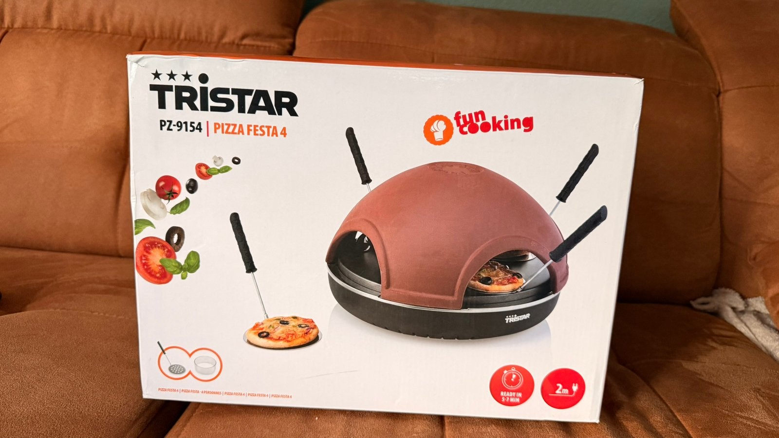 Tristar PZ-9154 pizza festa 4, Witgoed en Apparatuur, Gourmetstellen, Ophalen, Zo goed als nieuw, Minder dan 4 personen