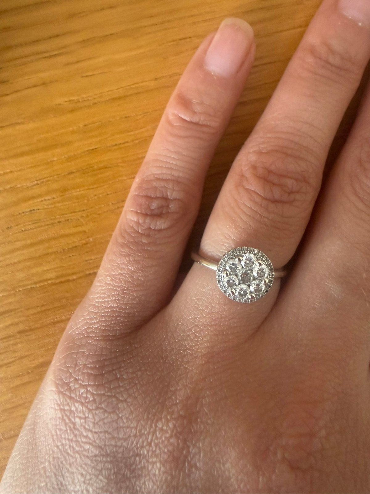 Prachtige ring 14k witgoud | certificaat aanwezig, Ophalen of Verzenden, Zo goed als nieuw, Dame