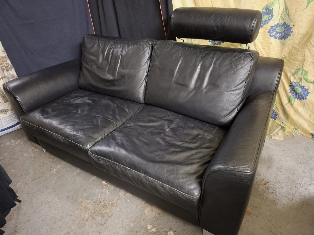 ROLF BENZ SOFA LEDER, Ophalen, Gebruikt, 150 tot 200 cm, Tweepersoons