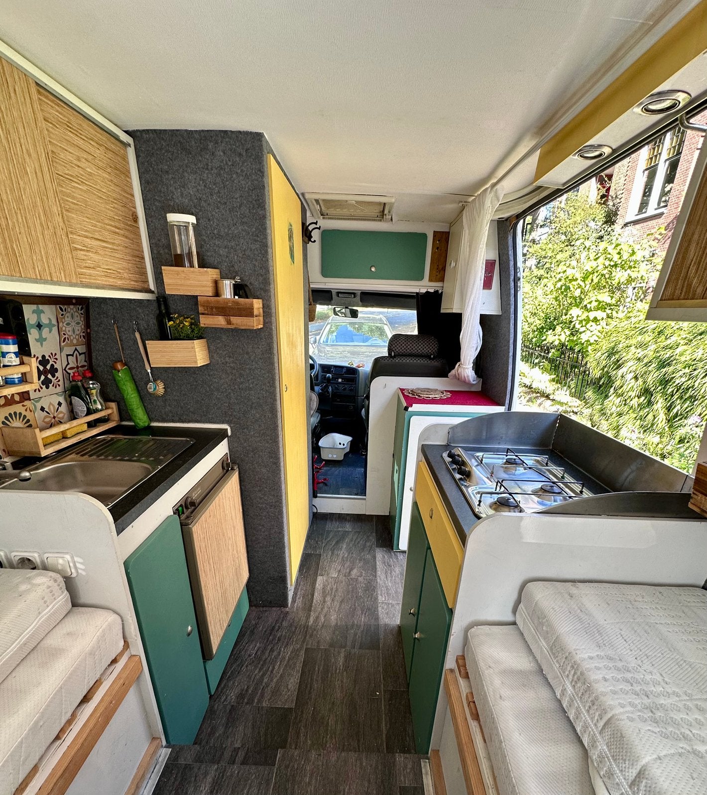 Fiat Ducato camperbus 1999 2H1L, Caravans en Kamperen, Caravans, Rondzit, Tot en met 2, Dwarsbed, Particulier
