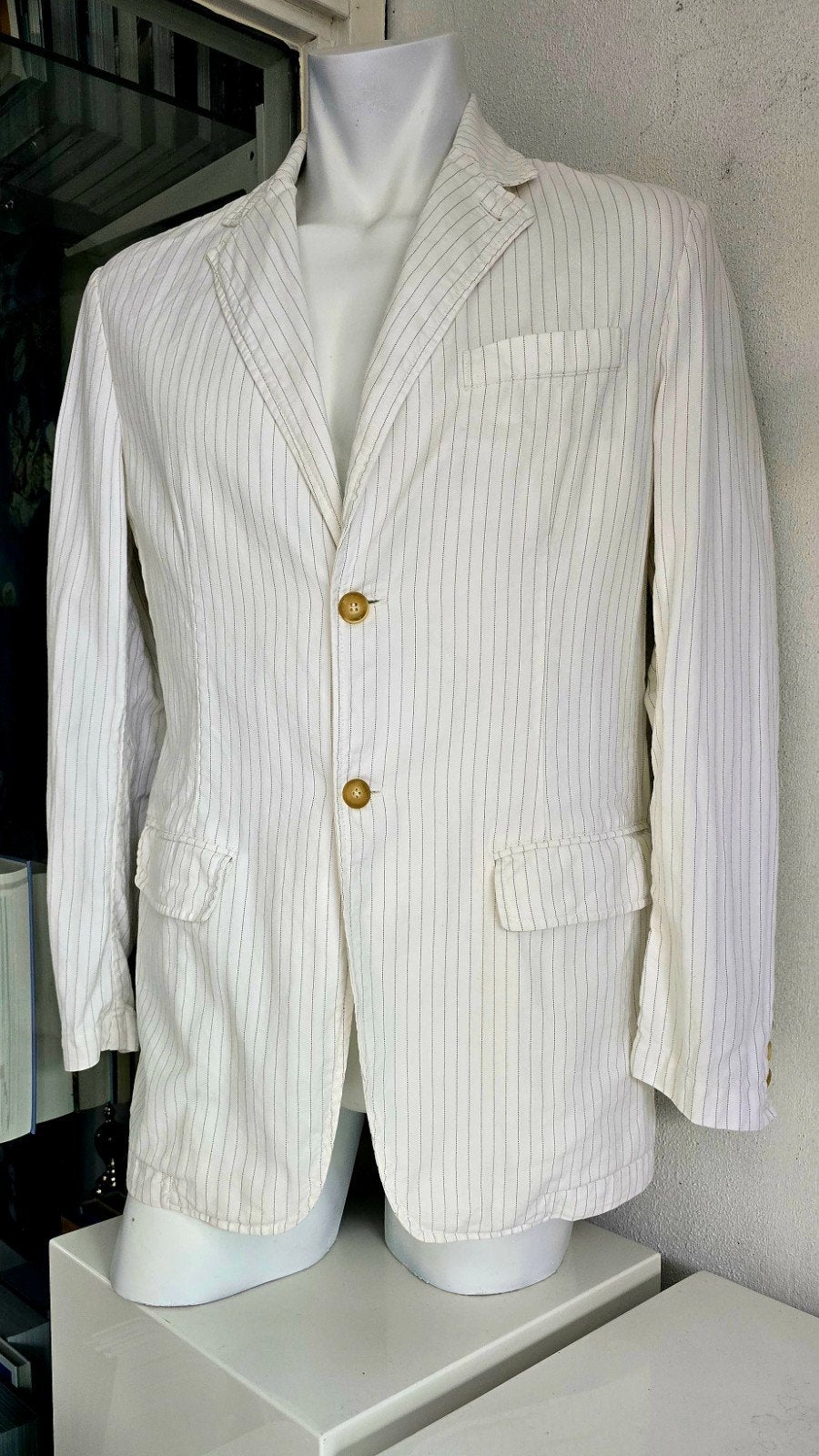 Trussardi Heren Blazer Maat 52, Maat 52/54 (L), Wit, Ophalen of Verzenden, Zo goed als nieuw