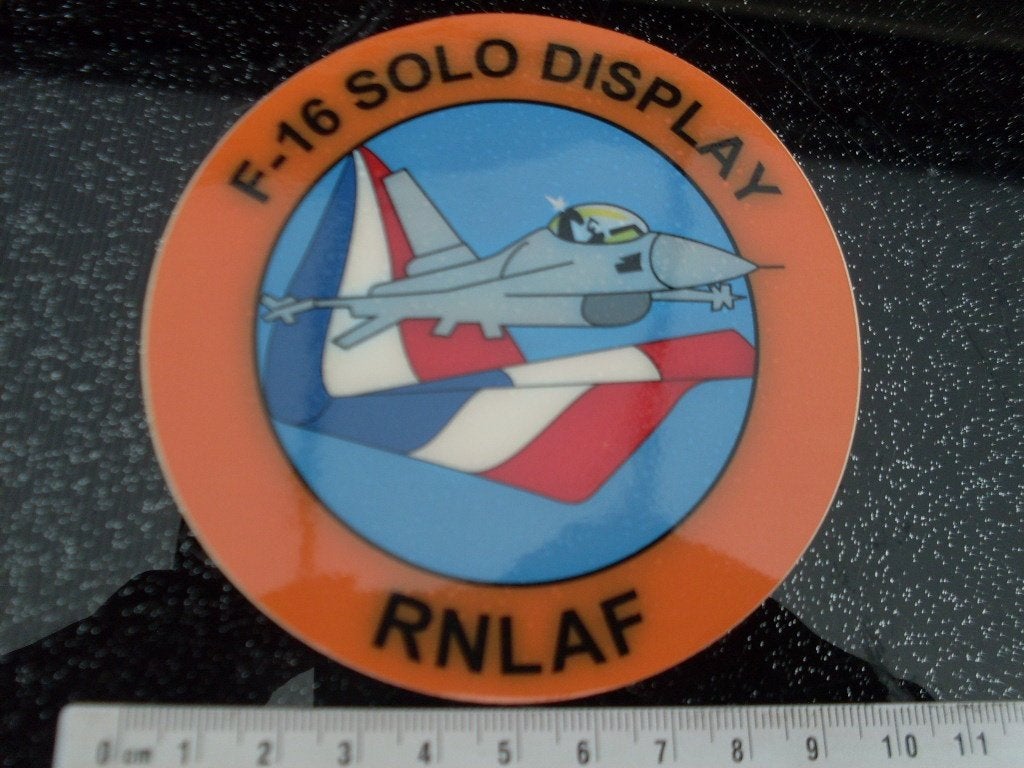 sticker F-16 solo display rnlaf KLu koninklijke luchtmacht, Verzenden, Zo goed als nieuw, Bedrijf of Vereniging
