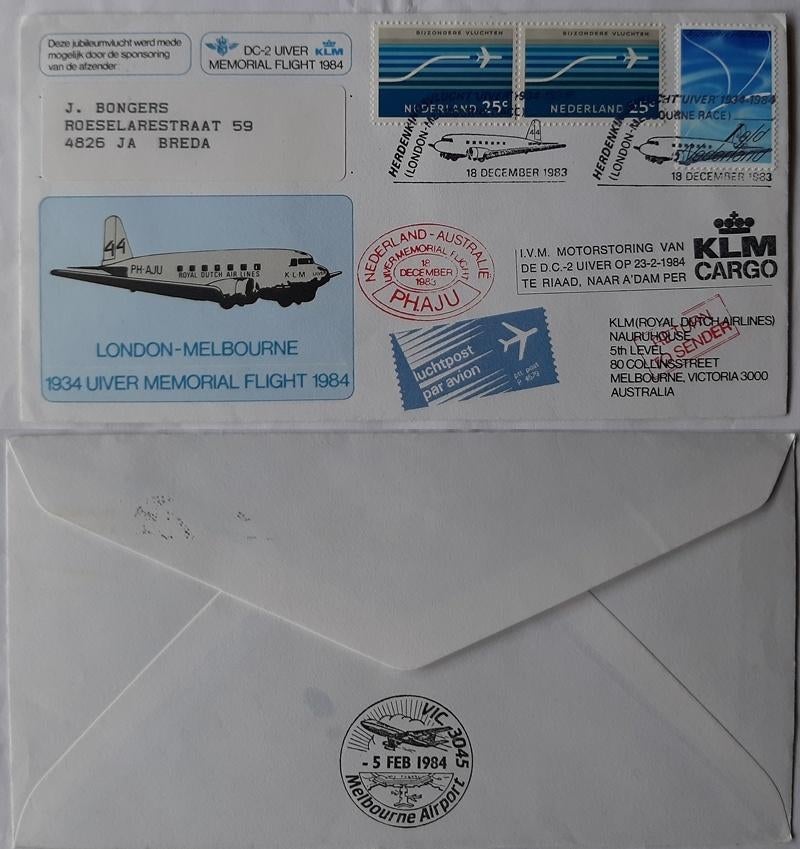 Uiver memorial Flight 1984, Verzenden, Onbeschreven, Nederland