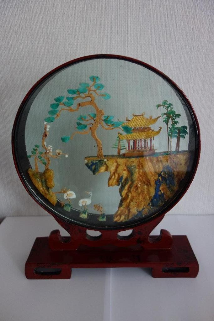 Chinese vitrine landschap, Antiek en Kunst, Antiek | Woonaccessoires, Ophalen of Verzenden