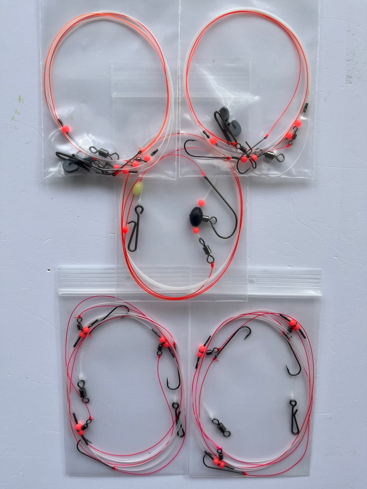 Mix set strand onderlijnen - TONG ZEEBAARS PLATVIS, Ophalen of Verzenden, Nieuw, Haak