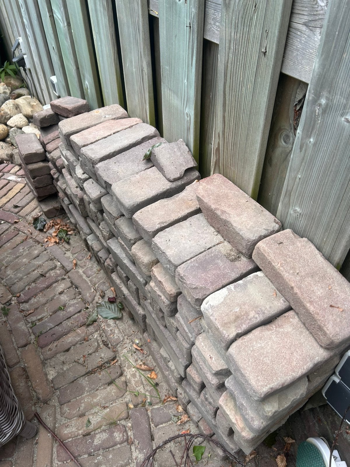 Oud gebakken klinker Waalformaat - Bruin - Stone base, Ophalen, Overige materialen, Gebruikt, Klinkers