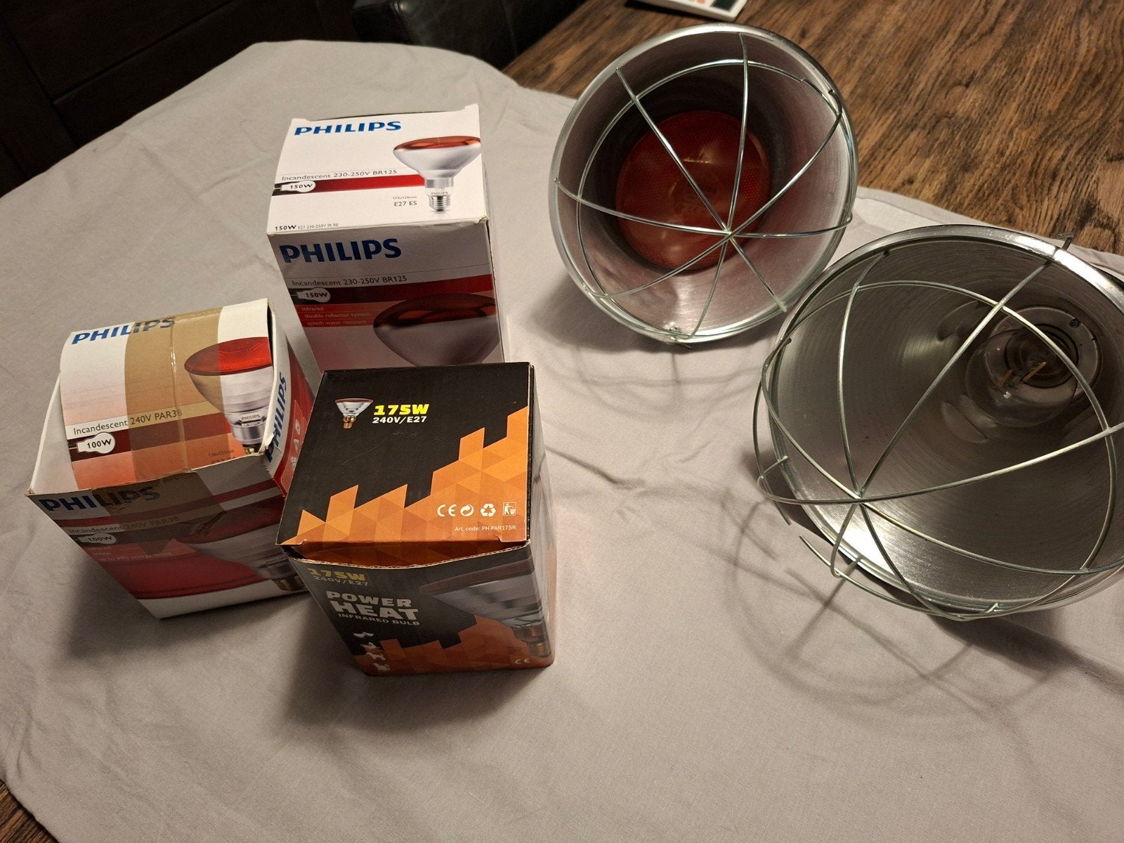 warmtelampen compleet, Ophalen