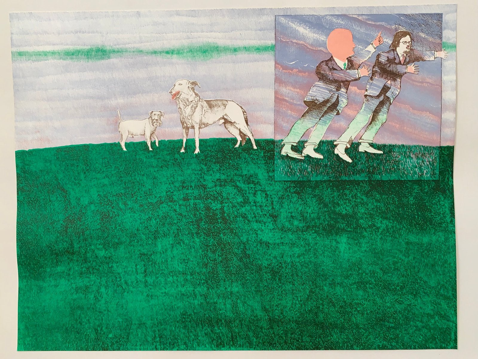 Zeefdruk Aat Verhoog 50x65cm., Antiek en Kunst, Ophalen of Verzenden