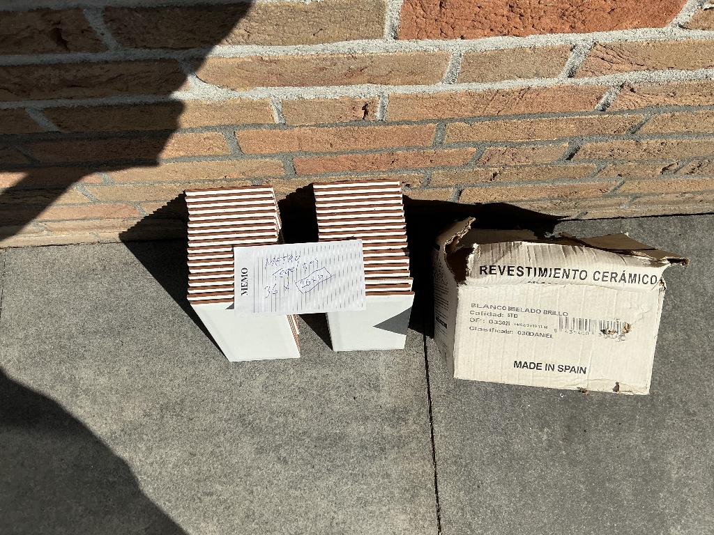 Tegeltjes metro 36 stuks wit voor onder afzuigkap, Ophalen, Nieuw, Minder dan 20 cm, Minder dan 20 cm