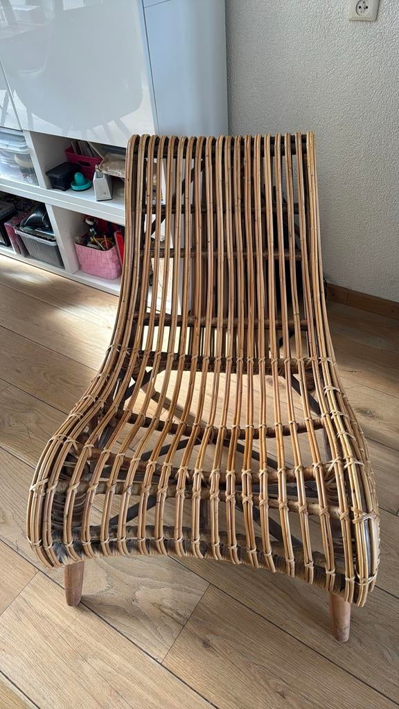 rotan lounge stoel voor binnen en buiten, Ophalen, Bruin, Riet of Rotan, Eén