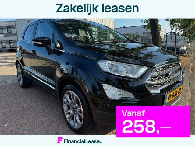 Ford EcoSport 1.0 EcoBoost Titanium X-Line Automaat 77.000km, Stof, Gebruikt, Ecosport, Zwart