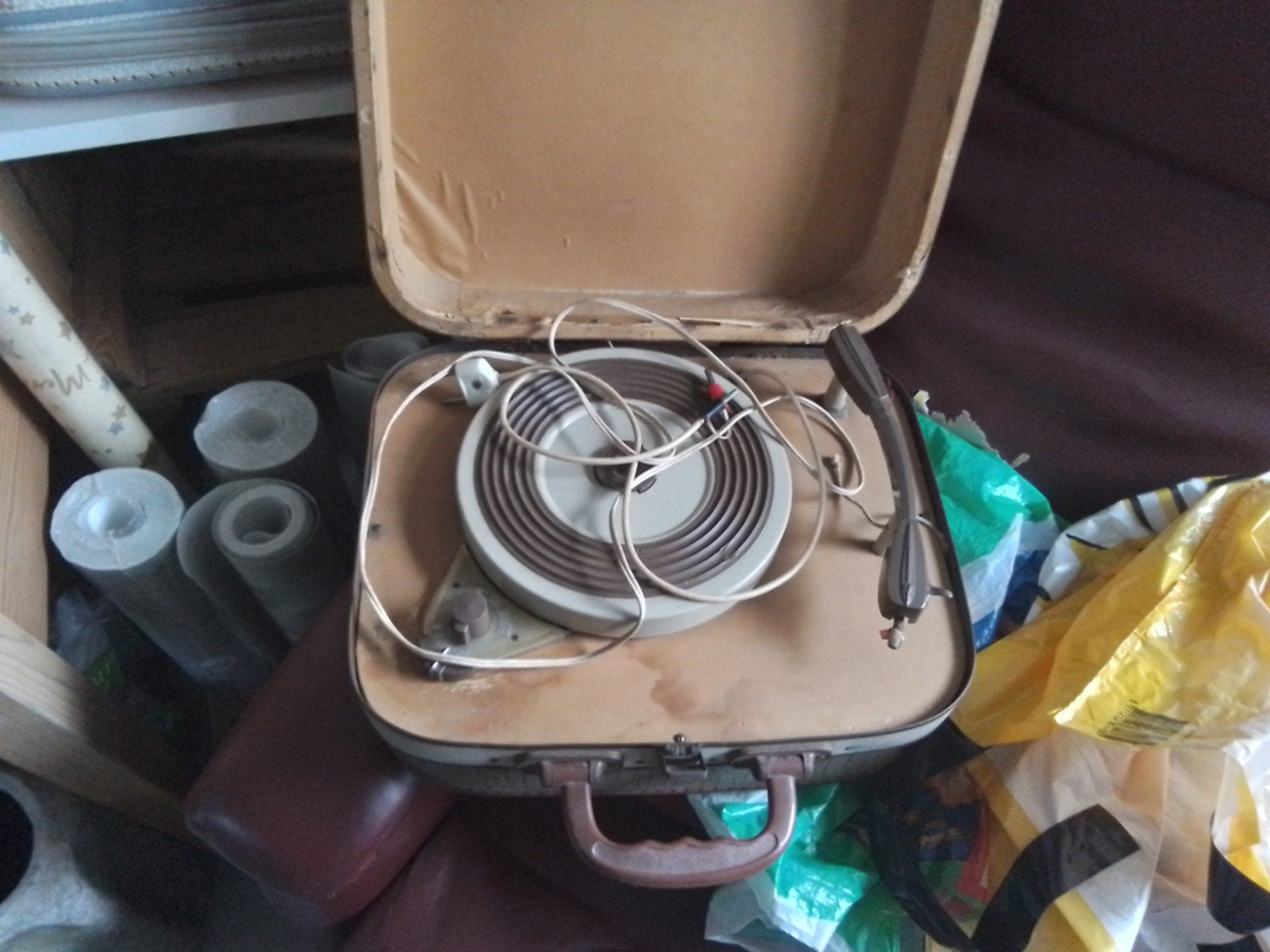 Vintage Platenspeler in Koffer - Draagbaar, Ophalen