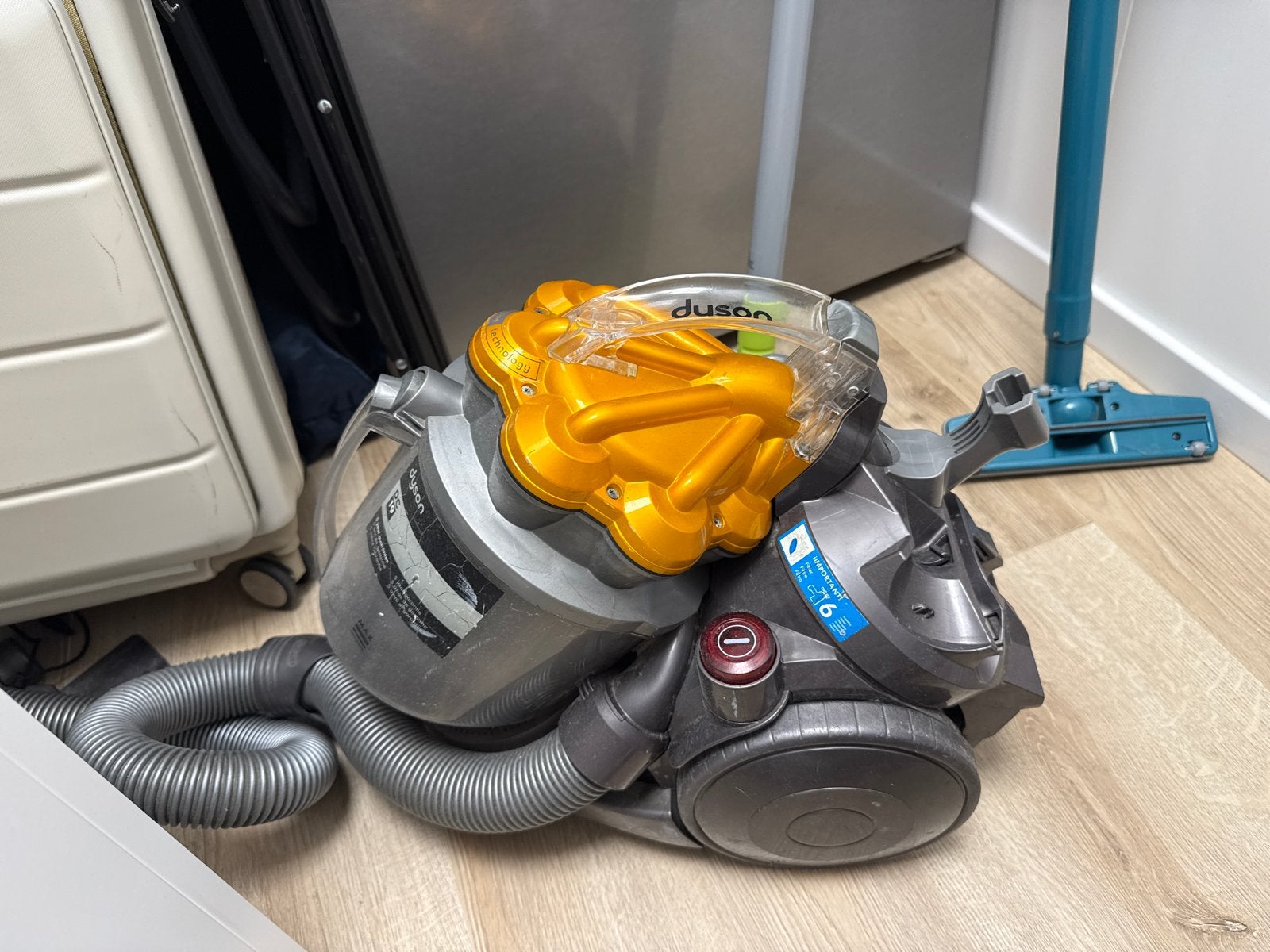 Dyson DC19 stofzuiger - Werkt goed, maar ruikt muf, Gebruikt, Ophalen of Verzenden, Dyson, Sledestofzuiger