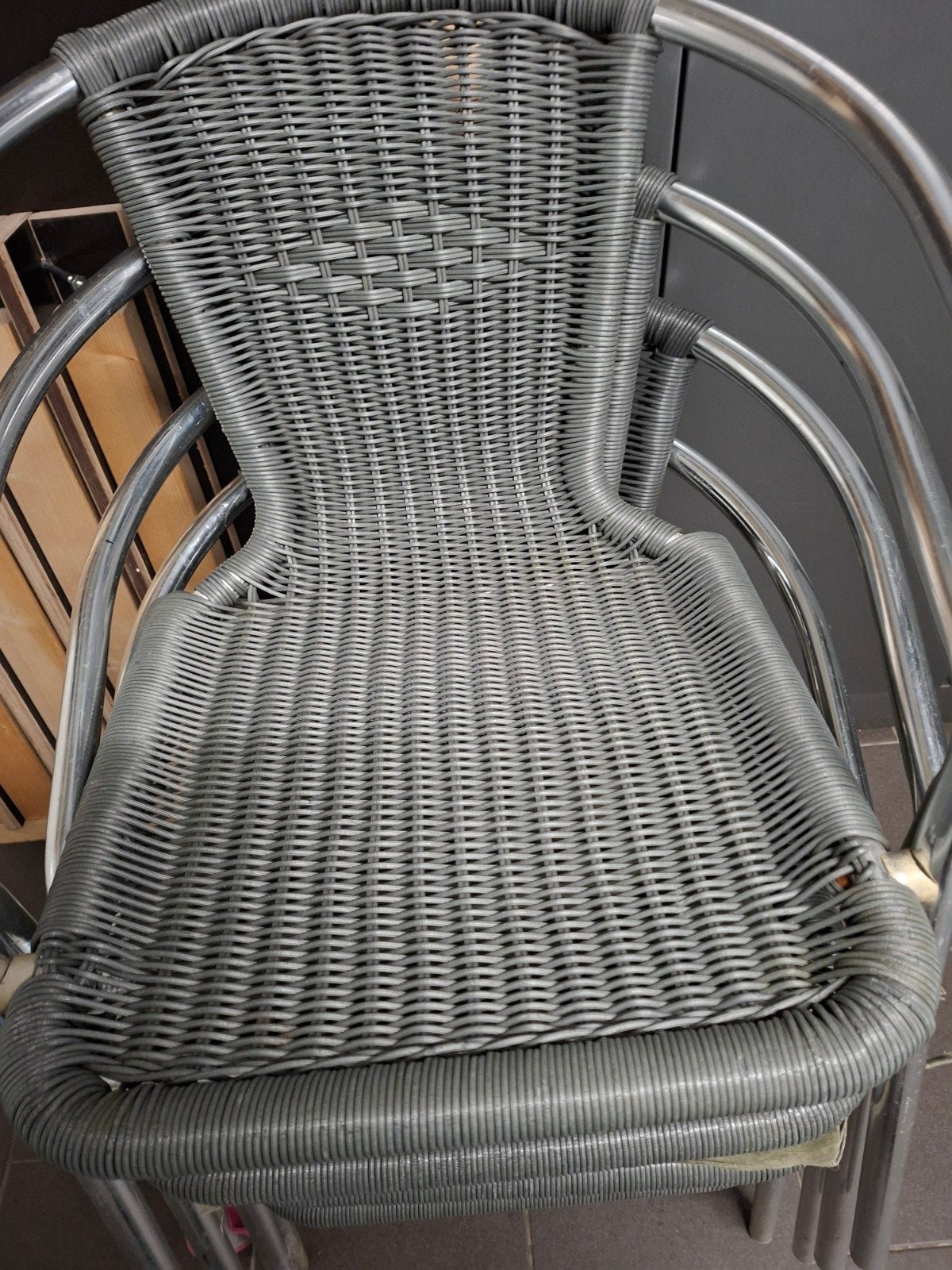 Te koop 4 rieten stoelen, Ophalen, Rotan