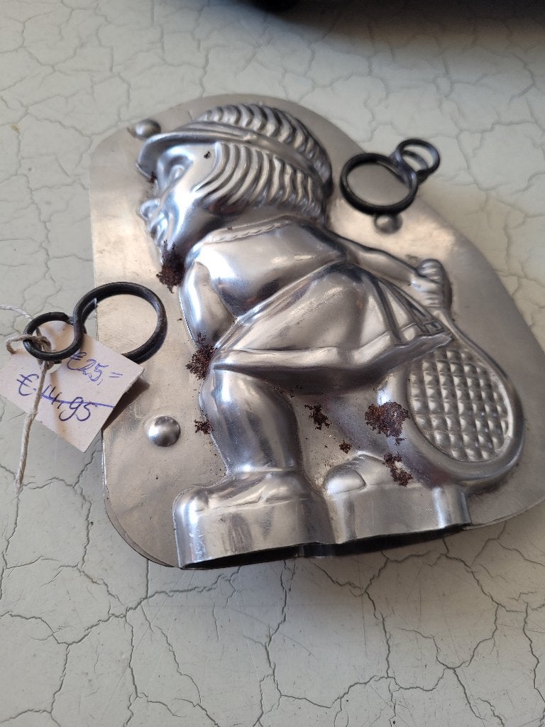 Zeer oude dubbele chocolade mal, Antiek en Kunst, Ophalen of Verzenden