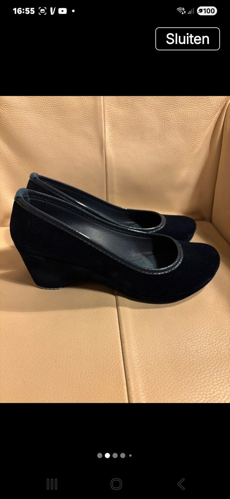 🌹Sleehak schoenen crocs bekend om heerlijke zit confort38,5, Schoenen met lage hakken, Blauw, Ophalen of Verzenden, Zo goed als nieuw