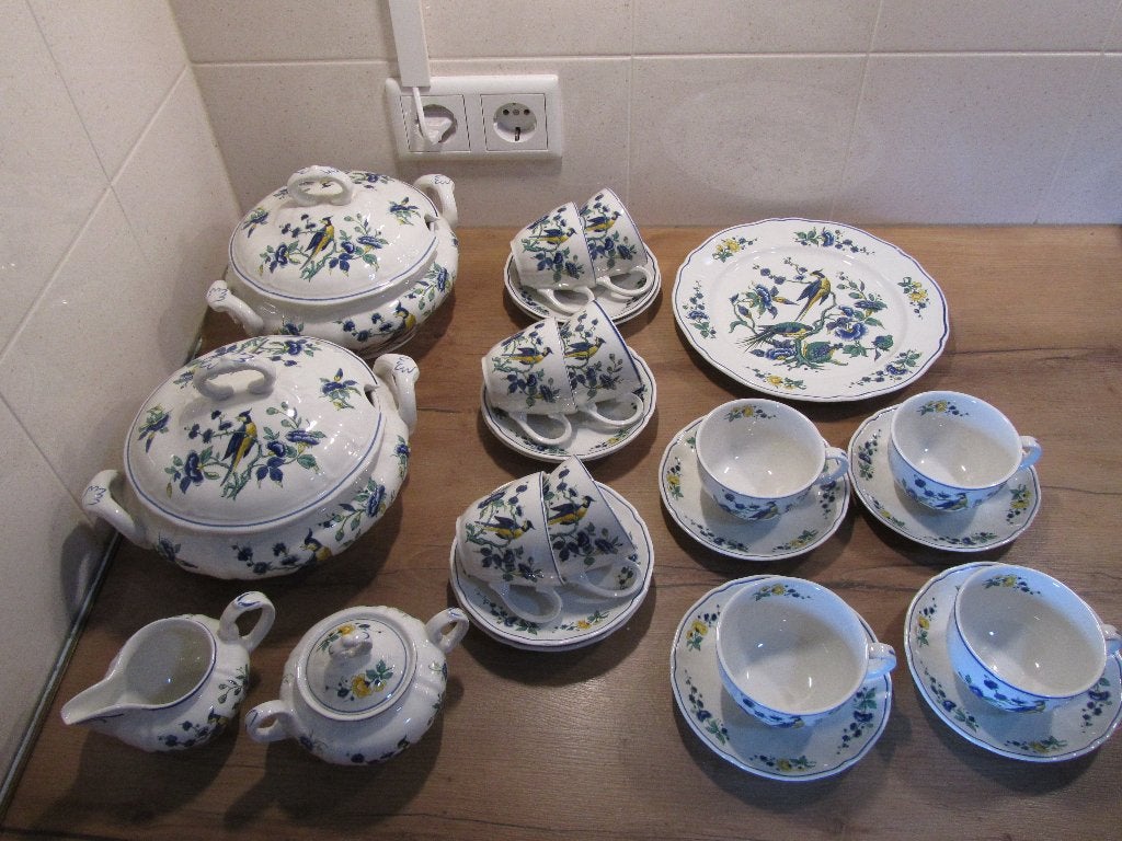 Phoenix blau Villeroy en Boch serviesdelen blauw, Overige typen, Ophalen of Verzenden, Zo goed als nieuw, Overige stijlen