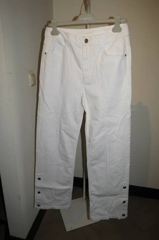 Studio Anneloes witte broek wide fit knopen zijkant ZGAN s/m, Studio Anneloes, Verzenden, Wit, Zo goed als nieuw