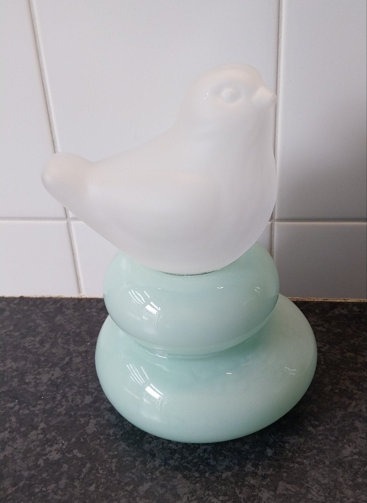 Glazen vogel lampje - sfeerlicht, Huis en Inrichting, Ophalen of Verzenden, Nieuw, Modern, Speels, Sfeervol