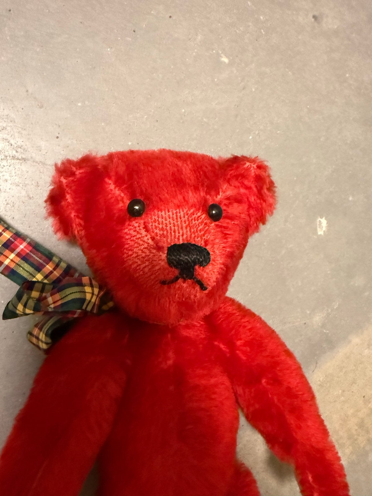 Oude rode teddybeer beer 30 cm, Verzamelen, Poppen, Ophalen of Verzenden, Gebruikt, Overige typen