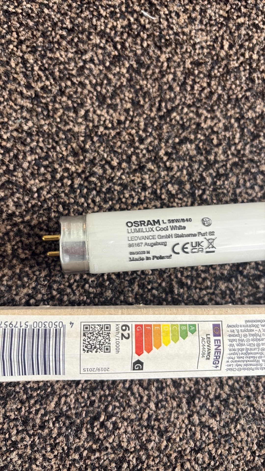 25x Osram Lumilux TL-buis L58W/840, nieuw in doos, Ophalen, Osram, G13 (TL), 60 watt of meer