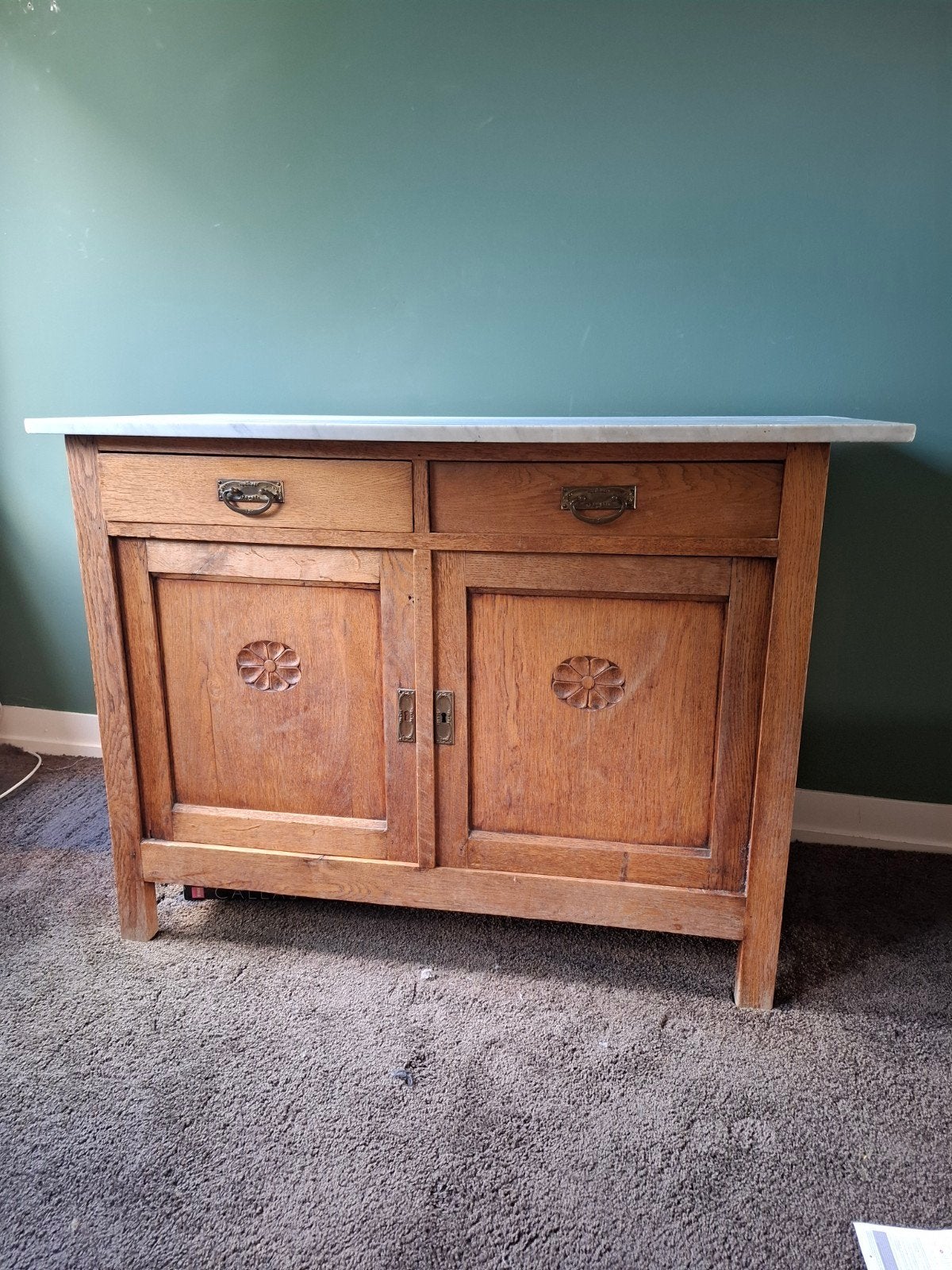 Antiek dressoir met marmeren blad, Ophalen