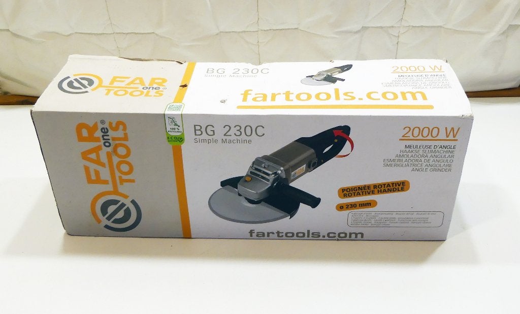 Far Tools 230mm haakse slijper (2025), Doe-het-zelf en Verbouw, Gereedschap | Slijpmachines, Verzenden, Haakse handslijpmachine