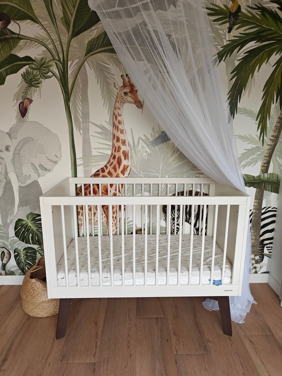Kidsmill Sixties Ledikant 60x120cm met Commode en Matras, Ophalen, Zo goed als nieuw, Minder dan 140 cm, Matras
