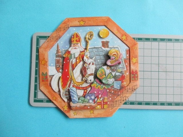 Nostalgie Sinterklaas en Piet 3d plaatje, Verzenden, Nieuw, Overige thema's, Overige typen