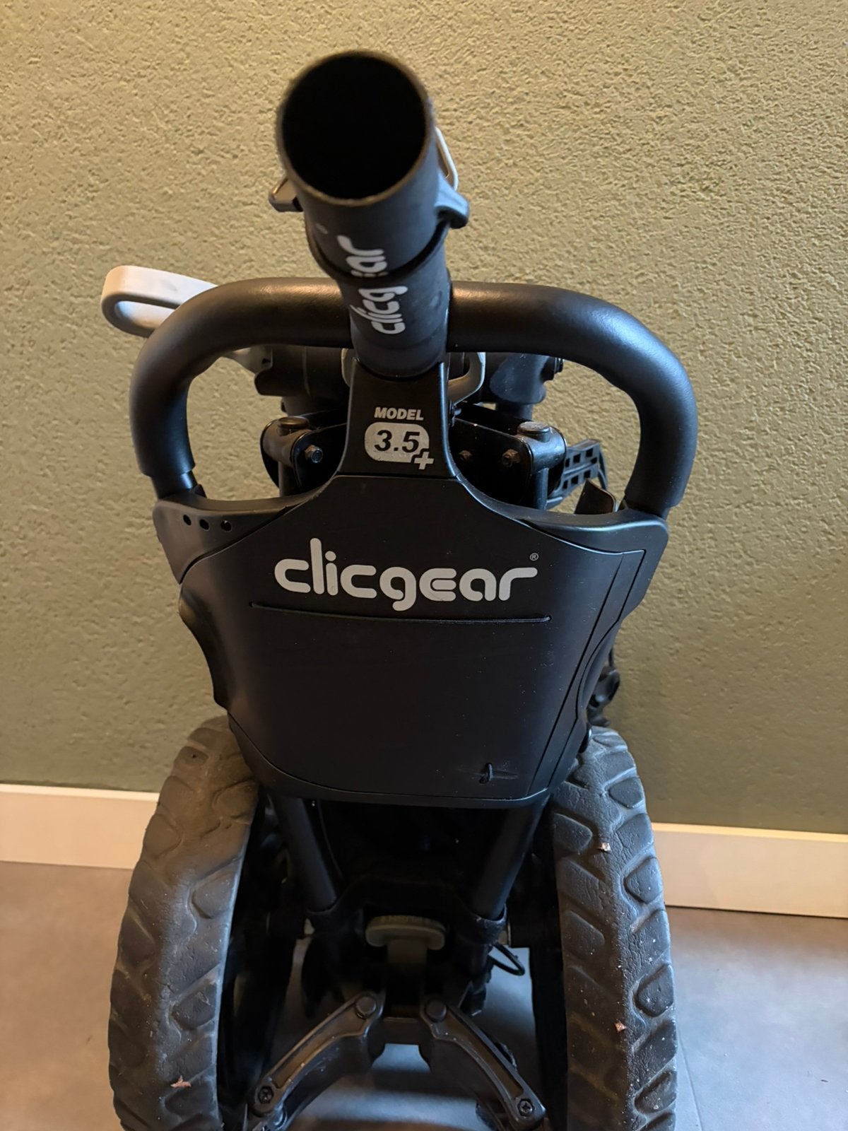 Clicgear 3.5+ golftrolley met parapluhouder, Ophalen of Verzenden, Zo goed als nieuw, Golfkar
