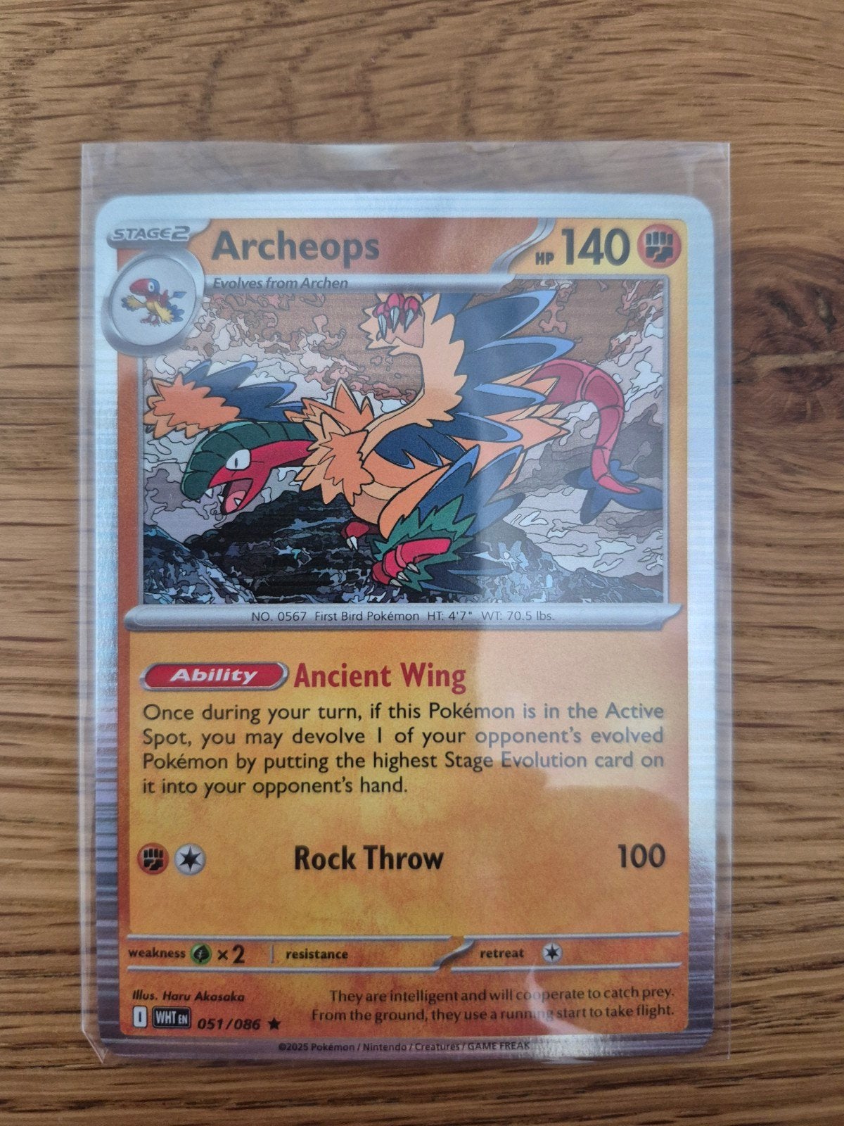 Archeops 051/086 Rare Holo, Ophalen of Verzenden, Zo goed als nieuw, Losse kaart, Foil