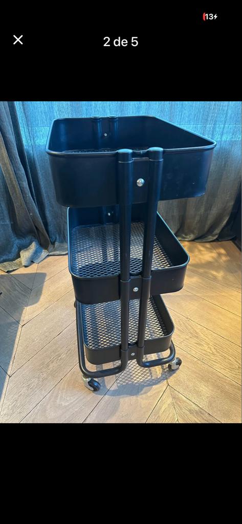 Ikea RÅSKOG Roltafel - Zwart, Ophalen, Overige materialen, Mand, Zo goed als nieuw