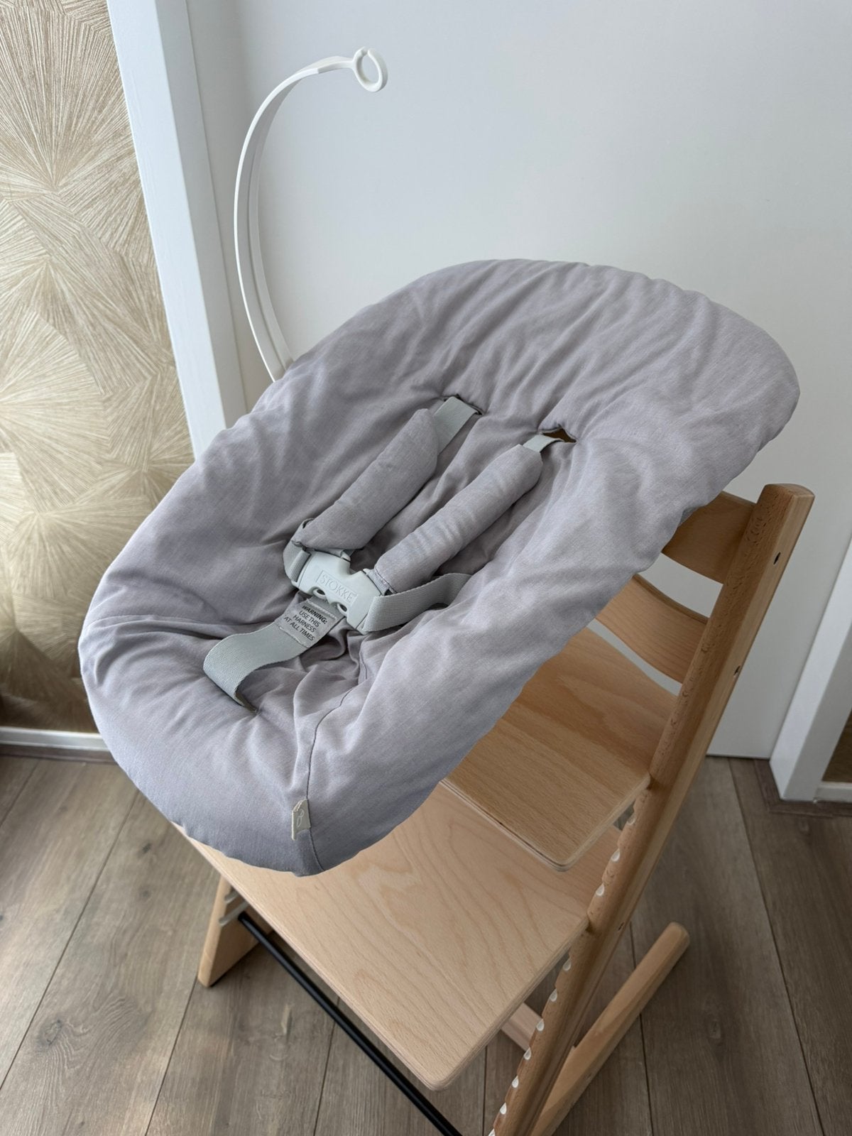 Stokke newbornset grijs/wit, Tripp Trapp stoel, Ophalen of Verzenden, Gebruikt, Meegroeistoel