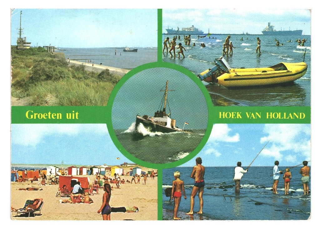 42482 Hoek van Holland ZH strand Postzegel afgeweekt