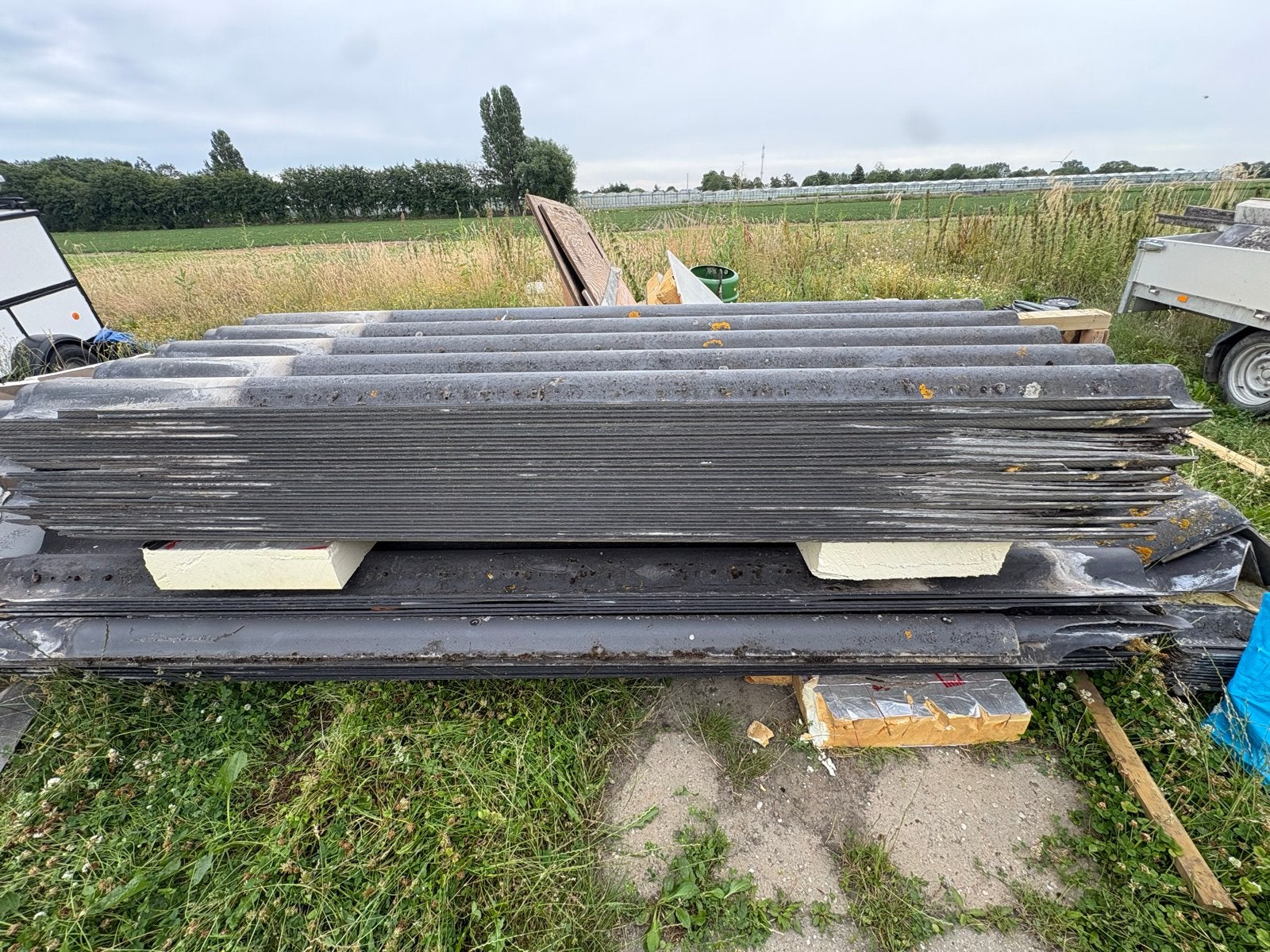 Gebruikte golfplaten voor dakbedekking, Ophalen, Overige materialen, Gebruikt, Zwart
