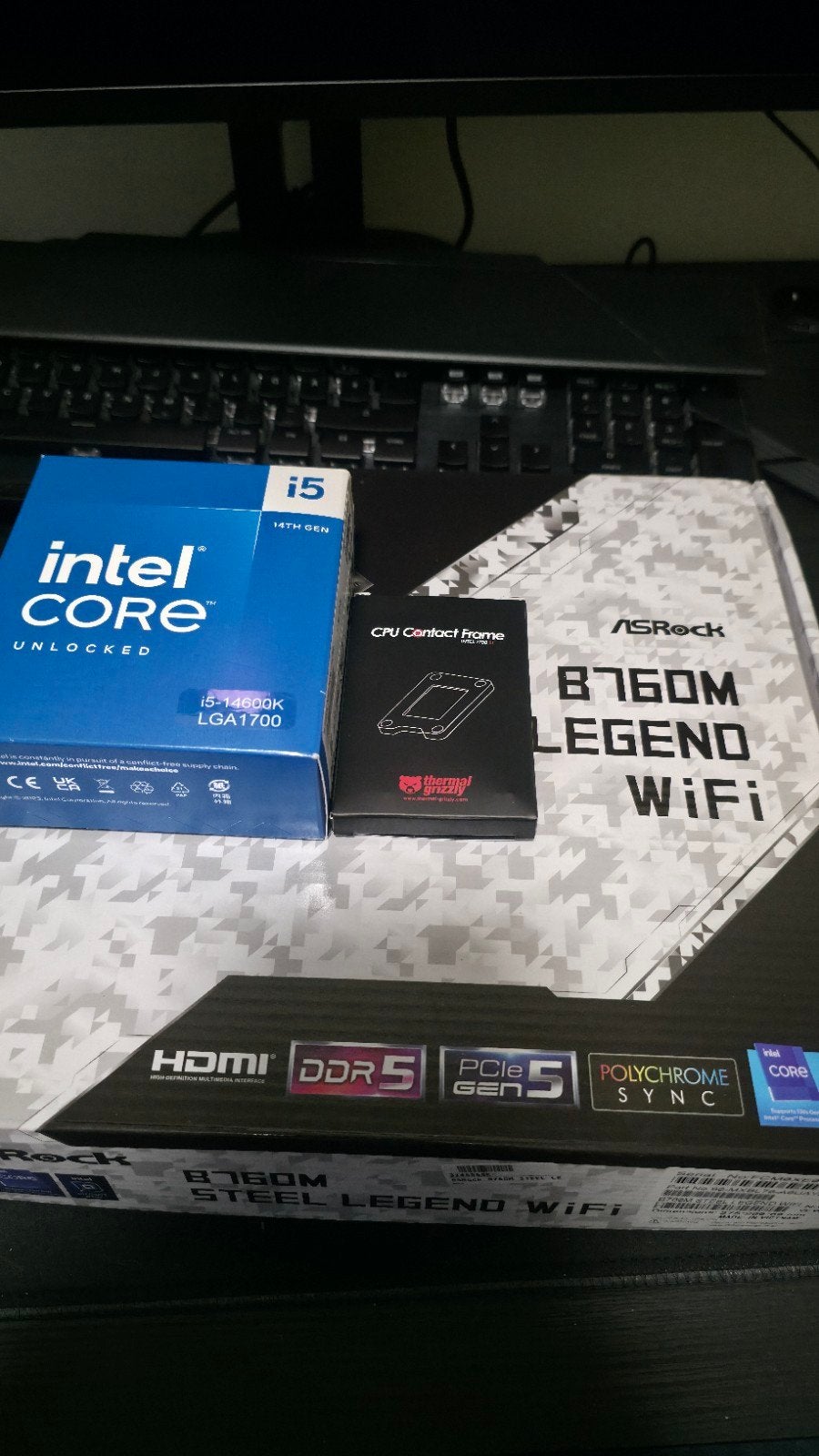 Intel i5 14600K met ASRock B760M Steel Legend WiFi, Computers en Software, Nieuw, Ophalen of Verzenden, Micro-ATX, DDR5